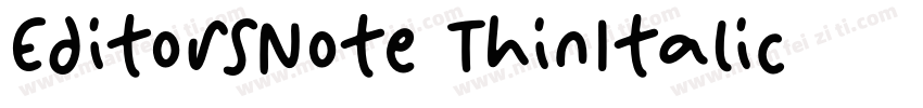 EditorsNote ThinItalic字体转换
